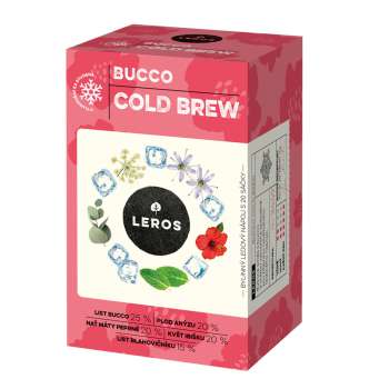 Bylinný čaj Leros Cold Brew - Bucco, i do studené vody, 20x 1,8g, 36 g