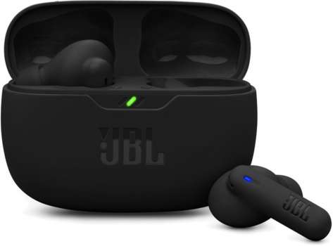 Bezdrátová sluchátka JBL Wave Beam 2 – ANC, výdrž 40 h, odolnost IP54, černá