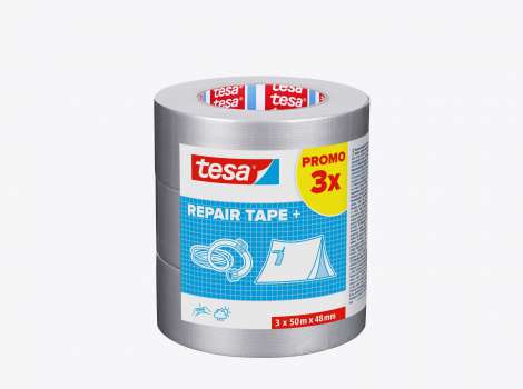 Lepicí pásky Tesa - univerzální, opravné, 48 mm x 50 m, stříbrné, 3 ks