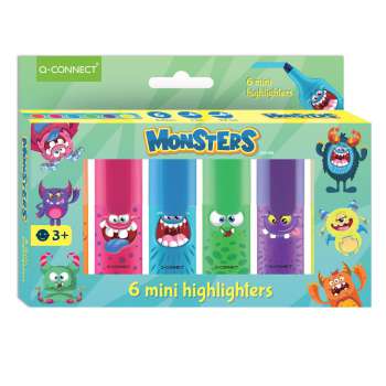 Zvýrazňovač Q-Connect mini - sada 6 neonových barev