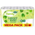 Toaletní papír Tento Family LINDEN - lipový květ, 3vrstvý, bílý, 30 rolí