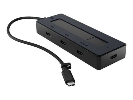 Replikátor portu HP Multiport Hub - USB-C na DisplayPort, 2 x USB-C 3.2 Gen 2, černý