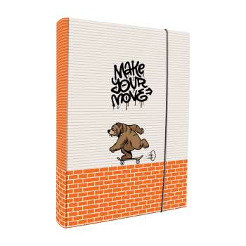 Box na sešity A4 - s gumou, Grizzly skate