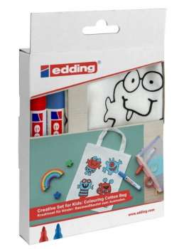 Popisovač na textil edding 4500/2, sada modrá+červená s taškou
