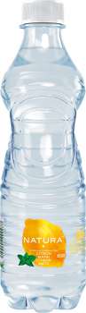 Ochucená voda Natura - citron a máta, 0,5 l