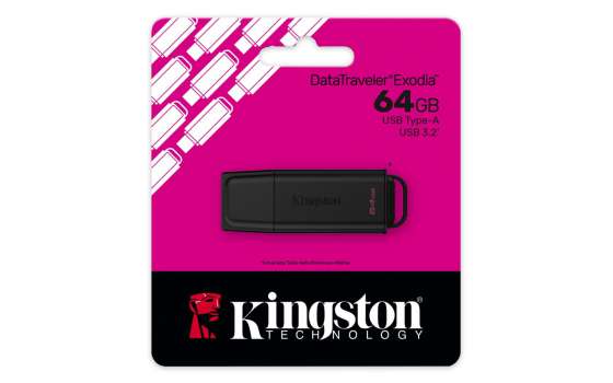 USB flash drive Kingston DataTraveler Exodia – 64 GB, USB 3.2 Gen 1, Black/Teal
