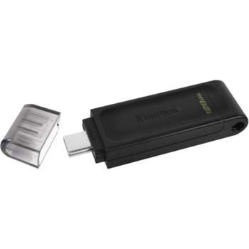 USB flash drive Kingston DataTraveler 70 – 128 GB, USB-C, Black