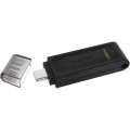 USB flash drive Kingston DataTraveler 70 – 128 GB, USB-C, Black