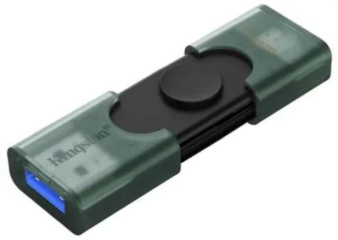 USB flash drive Kingston DataTraveler Duo G2 – 128 GB, USB 3.2 Gen 1, USB-A, USB-C, Green