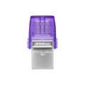 USB flash drive Kingston DataTraveler microDuo 3C – 256 GB, USB 3.2 Gen 1, USB-C, Purple
