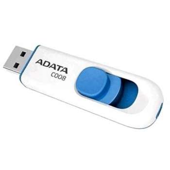 USB flash drive ADATA C008 – 64 GB, USB 2.0, bílý