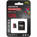 Paměťová karta ADATA AUSDX128GUI3V30SHA2-RA1 – microSDXC, 128 GB, High Endurance, + SD adaptér