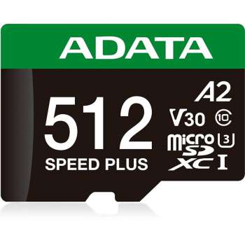 Paměťová karta A-data Premier – microSDXC, 512 GB, UHS-I, SD adaptér