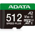 Paměťová karta A-data Premier – microSDXC, 512 GB, UHS-I, SD adaptér