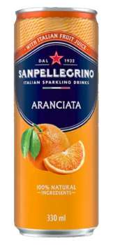 Limonáda San Pellegrino - Aranciata, pomeranč, plech, 24x 330 ml