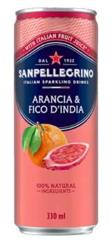 Limonáda San Pellegrino -  Arancia & Fico D'India, pomeranč, opuncie, plech, 24x 330 ml