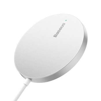 Bezdrátová nabíječka do sítě Baseus Simple Mini3 - podpora MagSafe a QI, 15W, USB-C, bílá