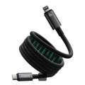 Magnetický nabíjecí kabel Baseus Tungsten - USB-C/Lightning, délka 1m, podpora PD až 20W, černý