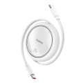Datový kabel Baseus Free2Pull mini USB-C/USB-C - 1,5 m, 100W, bílý