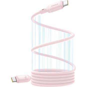 Datový kabel Baseus PicoGo magnetic USB-C/USB-C - 1 m, 240W, růžový