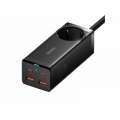 Síťový adaptér Baseus GaN3 Pro - 2x USB-C, 2x USB, 1x AC, 100W, s kabelem USB-C/USB-C, černý