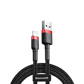 Datový kabel Baseus Cafule USB/Lightning - 2 m, 1,5 A, červeno-černý