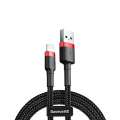 Datový kabel Baseus Cafule USB/Lightning - 2 m, 1,5 A, červeno-černý