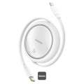 Datový kabel Baseus Free2Pull USB-C/Ligtning - 1 m, 20W, bílý