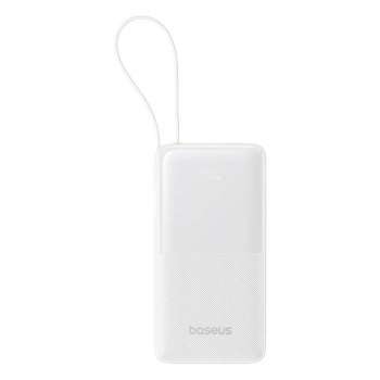 Powerbanka Baseus Bipow 2 20000mAh - výkon až 20W, LED displej, s integrovaným kabelem USB-C bílá