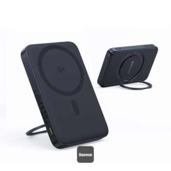 Bezdrátová powerbanka Baseus PicoGo Qi2 – 5000 mAh, 20 W, černá