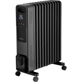 Olejový radiátor SENCOR SOH 8211GY – 11 článků, 2 400 W, Silver Black