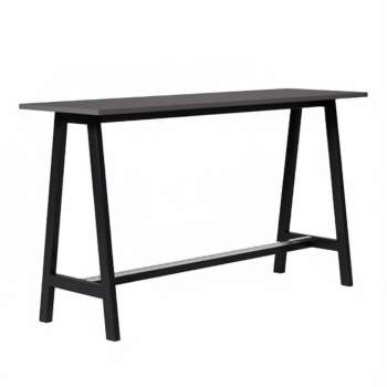 Barový stůl Wood 200 x 60 cm - antracit/černý