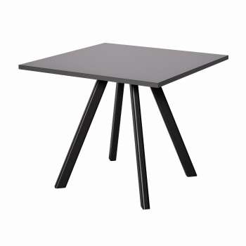 Kávový stolek Wood, 65 x 65 cm - antracit/černý