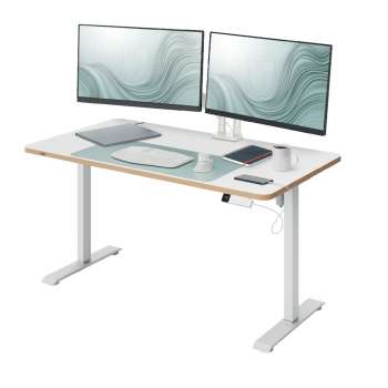 Výškově stavitelný stůl Leitz Ergo, 120 cm - elektrický, bílý