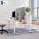 Výškově stavitelný stůl Leitz Ergo, 120 cm - elektrický, bílý