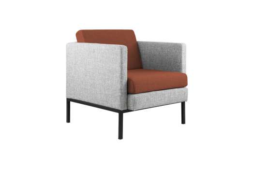 Sofa Tenore - jednomístné, sv.šedé/skořicové
