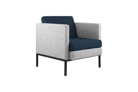 Sofa Tenore - jednomístné, sv.šedé/tm.modré