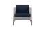 Sofa Tenore - jednomístné, sv.šedé/tm.modré