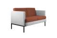 Sofa Tenore - dvoumístné, sv.šedé/skořicové