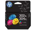 Cartridge HP B7RT8AE , HP 302XL/304XL - 3 barvy