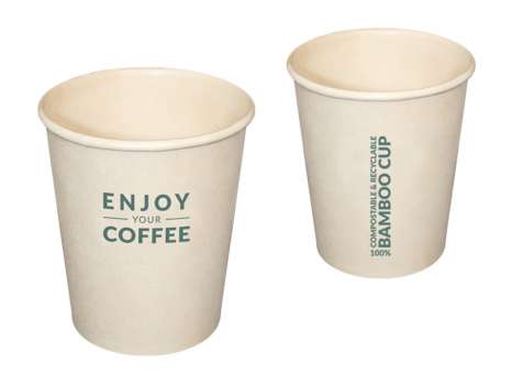 Papírové kelímky - Bio-Eco bamboo, recyklovatelný, 200/250 ml, 50 ks