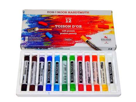 Sada prašných pastelů TOISON D´OR - 12 ks