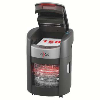 Automatická skartovačka Rexel ShredMax Autofeed+ - 150X, P4, křížový řez, černá