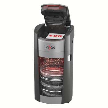 Automatická skartovačka Rexel ShredMax Autofeed+ - 600X, P4, křížový řez, černá