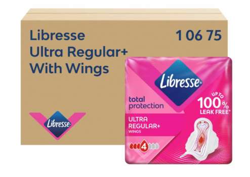 Dámské vložky Libresse - ultra regular, s křidélky, 2x150 ks