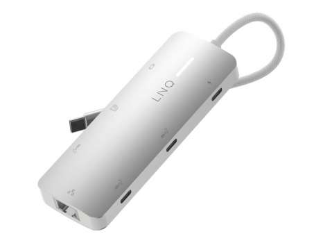 Multiportový USB-C hub LINQ 8in1 PRO – 140 W, Space Grey