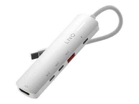 Multiportový hub LINQ 5in1 PRO – USB-C, 140 W, Space Grey