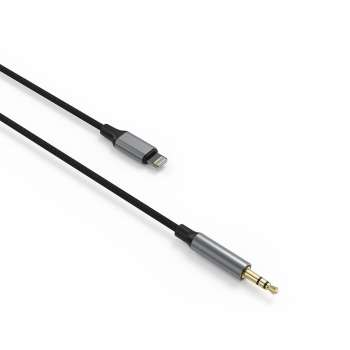 Audio kabel FIXED Link – Lightning na 3,5 mm jack, 1,5 m, Space Gray