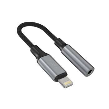 Audio redukce FIXED Link – Lightning na 3,5 mm jack, Space Gray