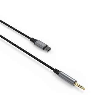 Audio kabel FIXED Link – USB-C na 3,5 mm jack, 1,5 m, Space Gray